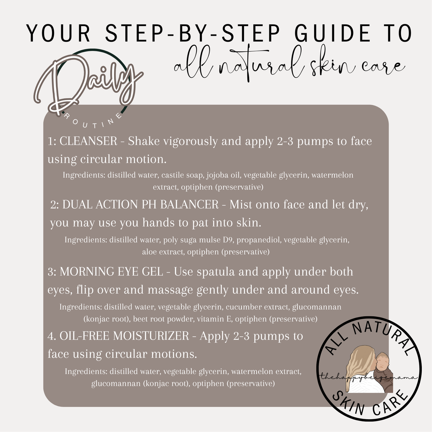 DAILY + NIGHTLY ROUTINE GUIDE