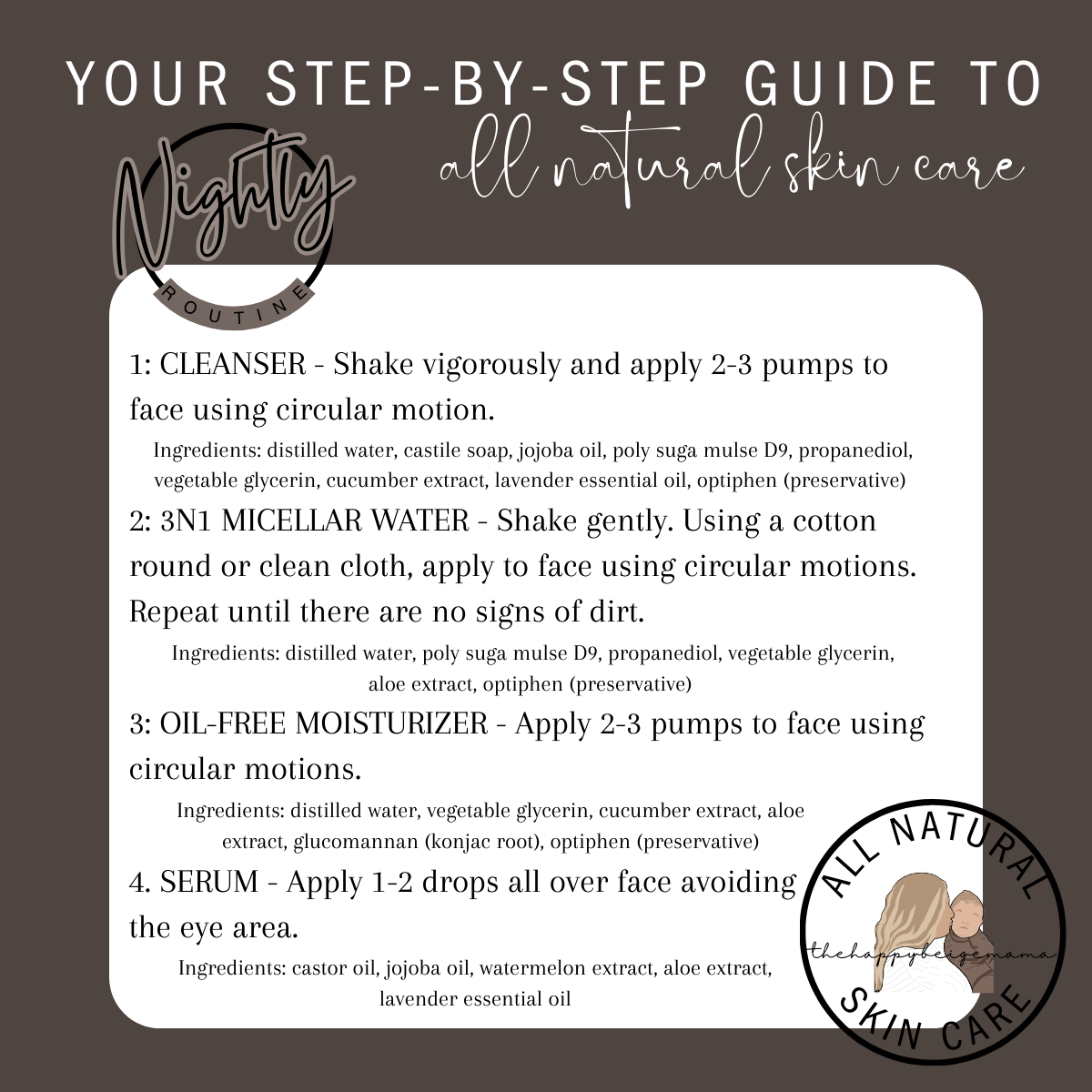DAILY + NIGHTLY ROUTINE GUIDE